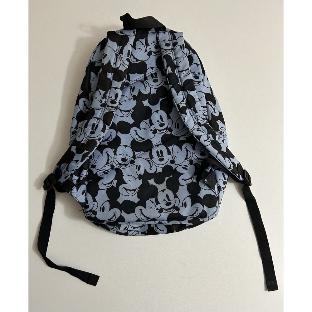 Disney Mickey Mouse Expressions Backpack All Over Print Blue & Black - Picture 4 of 4